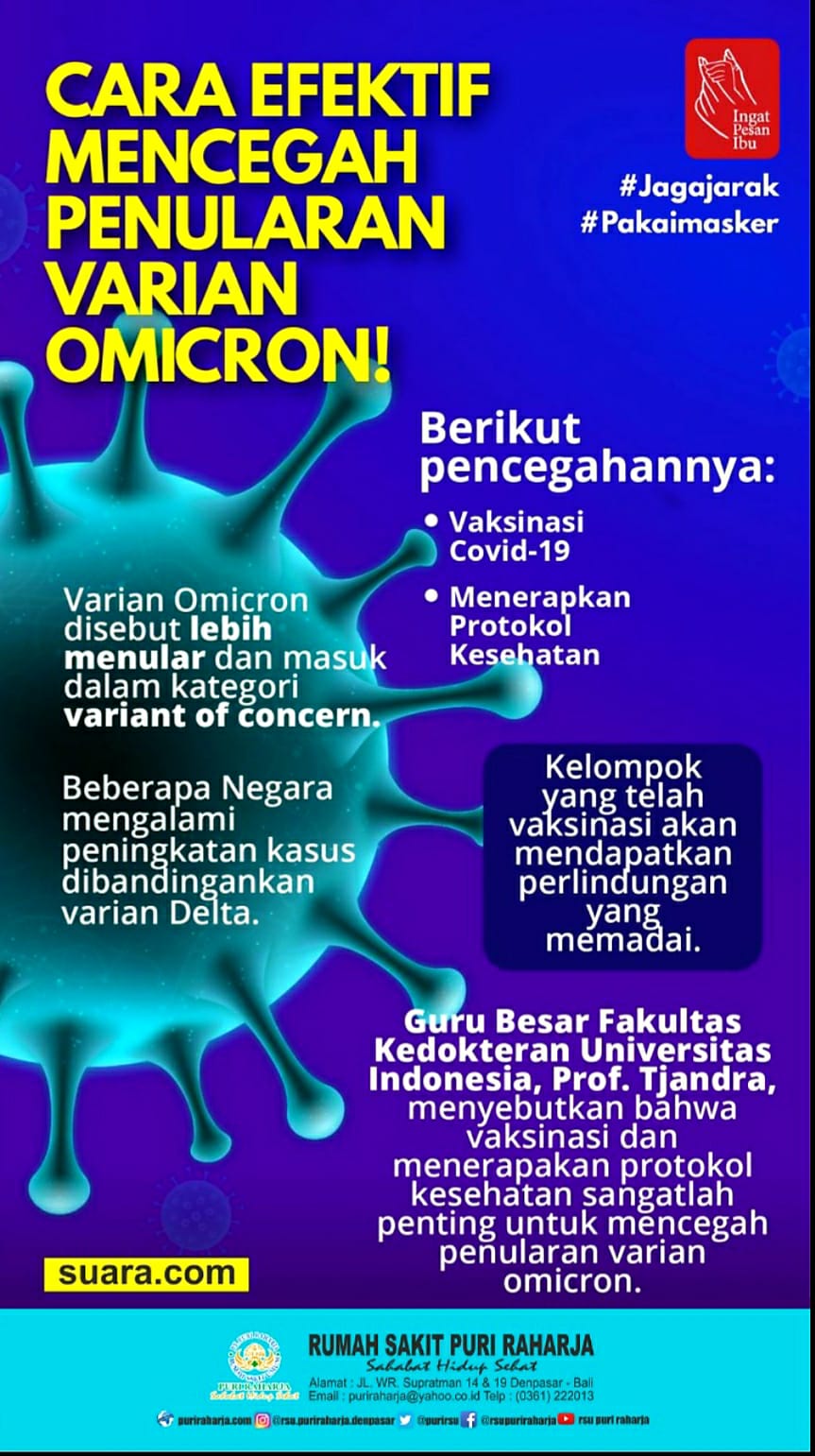 CARA EFEKTIF  MENCEGAH PENULARAN VARIAN OMICRON