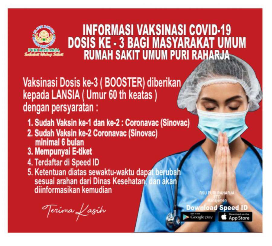 INFORMASI VAKSINASI COVID-19 DOSIS KE - 3 