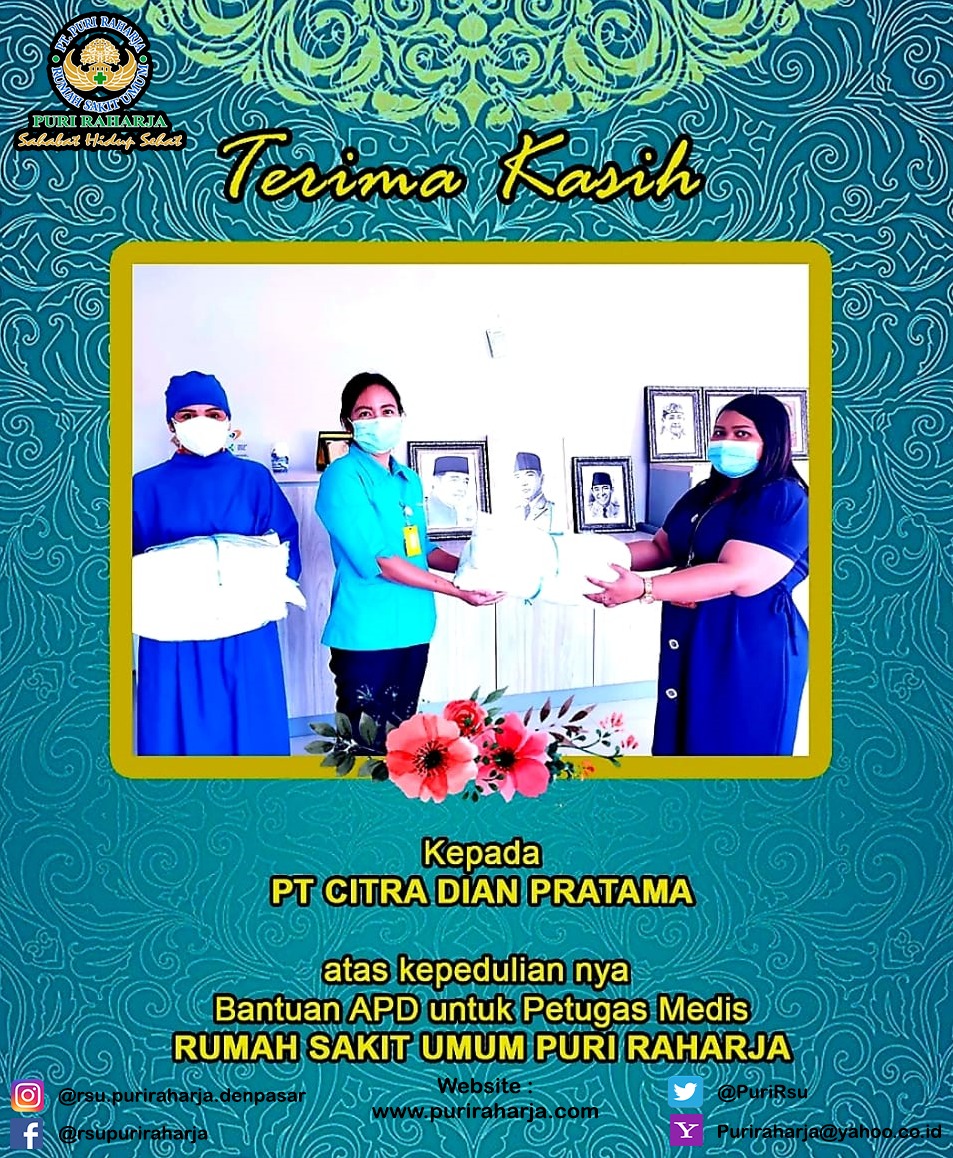 Bantuan APD dari PT. Citra Dian Pratama 