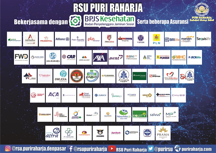 RSU PURI RAHARJA Bekerjasama Dengan BPJS Kesehatan Serta Beberapa Asuransi Berikut :