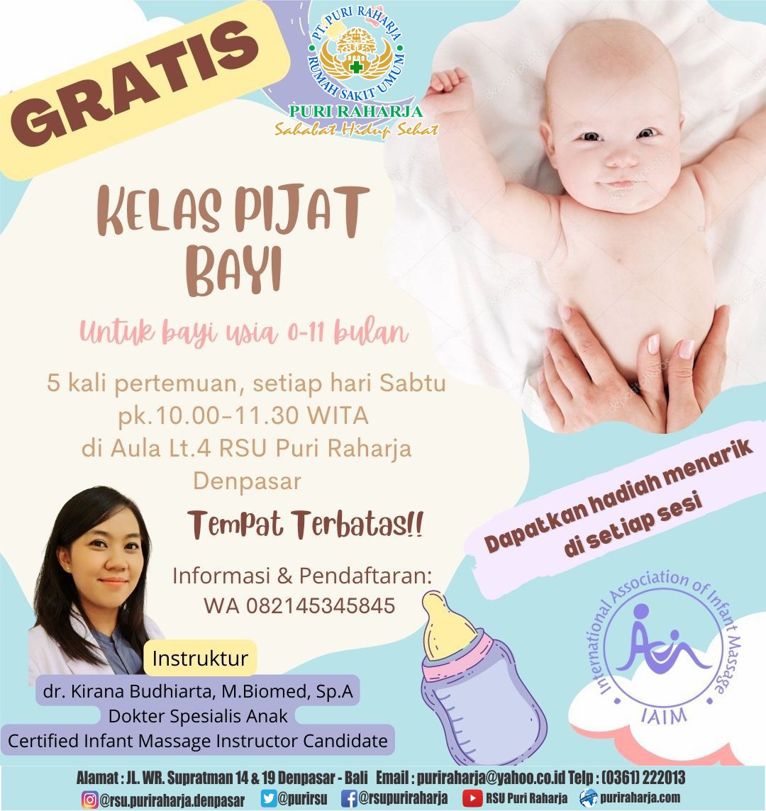 Kelas Pijat Bayi Gratis